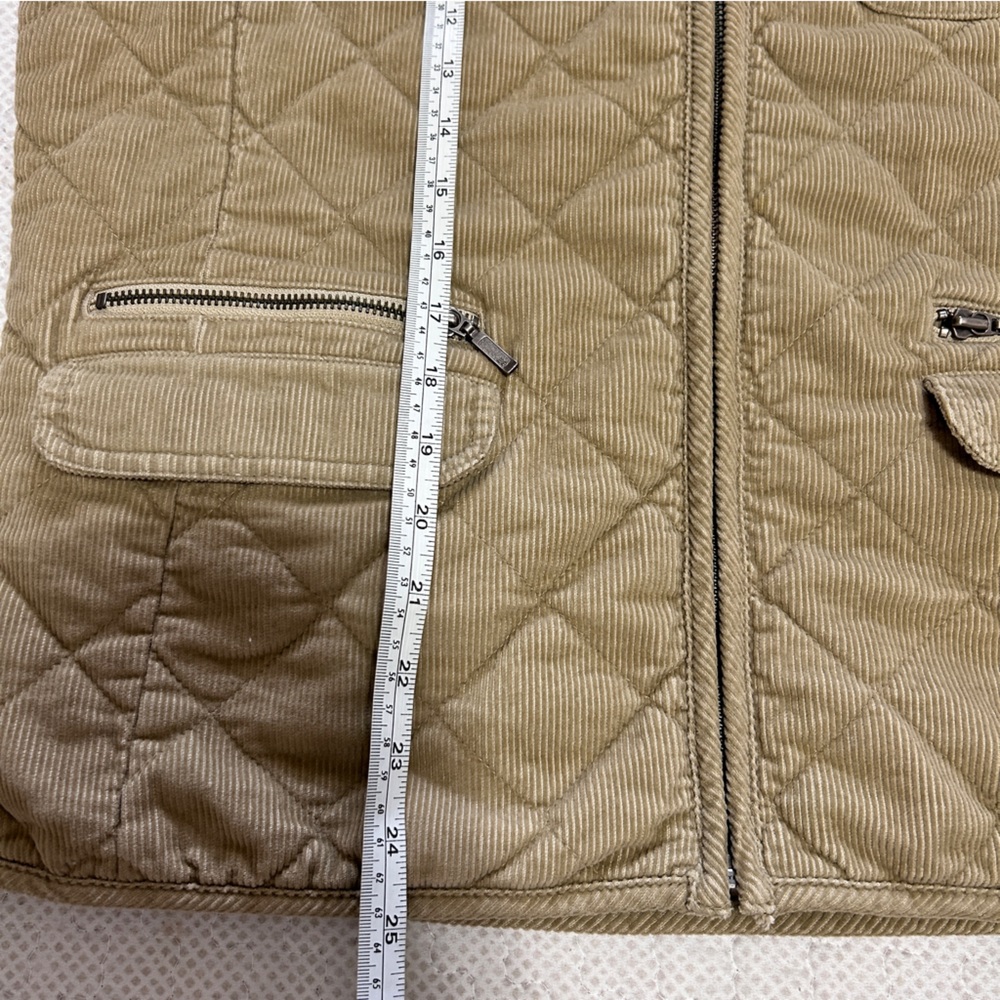 Eddie Baur Vintage Brown Corduroy Quilted Vest Size Large - Picture 6 of 9